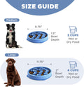 Outward Hound Fun Feeder Slo Bowl – Large 4‑Cup Capacity, Slow Feeding, Medium to Large Dogs, Non‑Slip, Blue, Notch Pattern