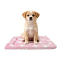 WITTOP Washable Dog Bed Plush Orthopedic Outdoor Crate Mat with Non-Slip Bottom,Luxe Soft Kennel Pad for Pets, Cozy Cage Cushion & Pet Sleeping Mattress Large Sized,Medium,Small Dogs,24 x 18 inch,Pink