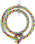 WishLotus Bird Swing, Cotton Rope Swing with Bite Resistance Perches for Parakeets, Budgie, Cockatiels, Conures, Finches