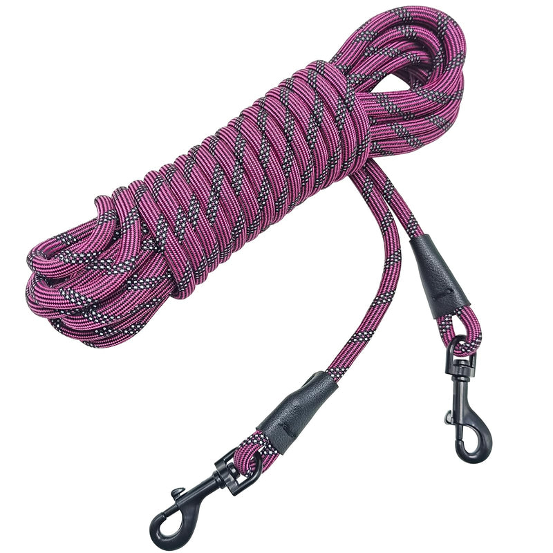 BTINESFUL 8ft 15ft 20ft 30ft Reflective Small Tie Out for Dogs up to 35 Pounds, 1/4-in Rope Long Dog Tie Downs for Yard, Lightweight Outside Training Tether for Dogs Puppies Cats (8ft x 1/4
