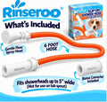 Rinseroo Dog Shower Attachment Hose – Slip-On Pet Sprayer with 6ft Hose – No Tools Handheld Dog Bathing & Grooming Showe