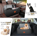 Wooaidagg Dog Car Seat for Medium & Large Dogs Up to 55lbs, Memory Foam Cushion, Washable Cover, Safety Straps & Non-Sli