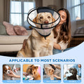 BONTHEE Dog Cone Collar for Surgery Recovery,Adjustable Transparent Pet Recovery Collar for Large Medium Small Dogs & Cats, Protective Elizabethan E-Collar for Wound Healing, Anti-Lick & Bite-XL