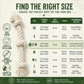 Dog Rope Toy for Aggressive Chewers, 7 Rope Sizes for Puppies, Small, Medium & Large Dogs, 100% Natural Undyed Cotton fo