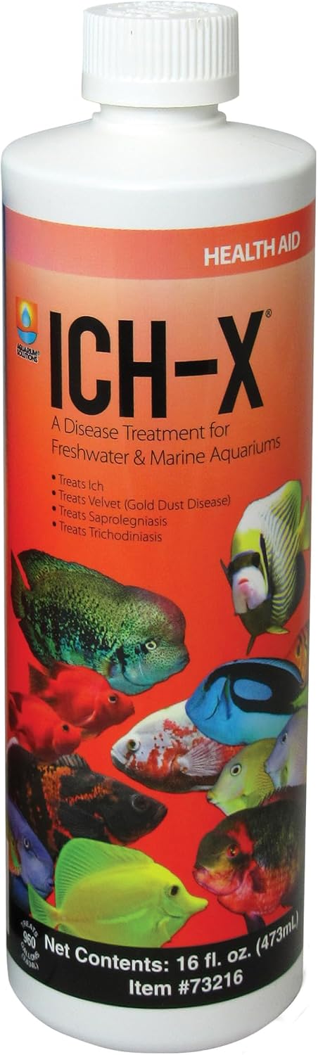 Aquarium Solutions® Liquid Ich-X® Formula, White Spot Disease Treatment for Aquarium Fish, 16 fl. oz (473 mL)