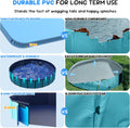 Bilibara 47'' Foldable Dog Pet Bath Pool, Heavy Duty Non-Slip Kiddie Pool, Plastic Pet Wading Pool for Puppy Small Medium Large Dogs, Indoor and Outdoor Kids Pet Dog Bathtub