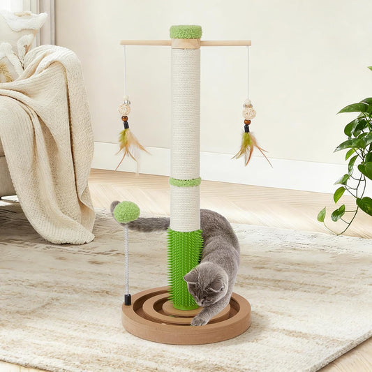 25.79" Cat Scratching Post Tower for Kittens, Sisal Small Cat Scratch Post