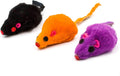 20 Halloween Colorful Furry Mice Cat Toys with Catnip and Rattle Sound Made of Real Rabbit Fur, Interactive Catch Play T