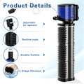 COOSPIDER Aquarium Filter 260GPH Fish Tank Filter for 30-75 Gallon Tank