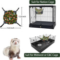 Straps are Adjustable Sugar Glider Pouch Hammock Bed Bedding, Sugar Glider Cage Accessories Toys for Rat, 3-Layer Hammoc