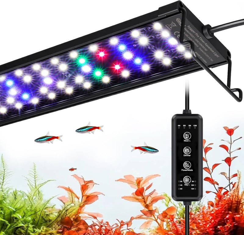 hygger LED Aquarium Light, 15W Full Spectrum Plant Lamp with Timer, 12-18