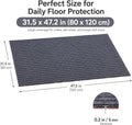 47"x32" Dog Crate Mat, Waterproof Non-Slip Washable Kennel Floor Protector