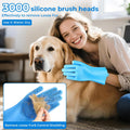 IDQQUQQ 2PCS Dog Washing Gloves and Dog Bath Brush, high-Density Teeth Design pet Grooming Gloves, 2-in-1 Pet Grooming kit ，Suitable for Dogs and Cats to bathe, depilate, and Massage