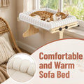 Cat Perch for Window XiaZ Cats Hammock Indoor for Small Medium Sized Cat Window Bed Adjustable Wooden Frame W/Soft Cushi