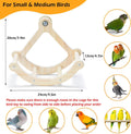 Bird Perch Toy, Interactive Rocking Parakeet Toys and Perches, Wooden Exercise Wheel Cockatiel Toys, Intelligence Puzzle Birds Enrichment Toy for Parrot, Bird Cage Accessories Perch for Budgies Conure
