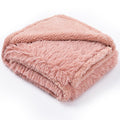 Pink Fluffy Throw Blankets for Couch Calming Pet Blanket for Cats Faux Fur Small Sofa Covers for Doggies Cozy Soft Puppy Mats (Pink, XS-28x20in)
