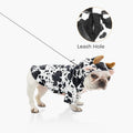 DELIFUR Dog Cow Costume for Halloween, Black and White