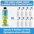 Pee Hero Outdoor Pet Urine Odor Eliminator 32 oz Concentrate, Makes 8 Bottles, 32 oz Each