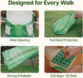 Deo Doo Dog Poop Bags with Handles, 240 Count Large Size, Extra Thick and Leak Proof Refill Rolls for Doggie Waste, Easy Tie and Cleanup, Unscented