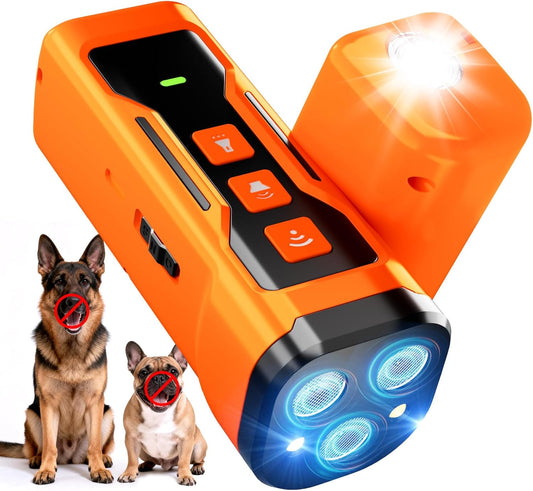 IZNiK Dog Bark Deterrent Devices, Anti Barking Device for Dogs, 6 Modes 3X Ultrasonic Bark Stopper for Neighbors Dog Bar