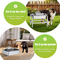 3Gal Automatic Dog Water Bowl Dispenser Large Breed Elevated Outdoor Large Dog Water Bowl with Stand Raised Stainless Auto Fill Waterer with Float Valve for Big Dogs Pets Cats Chicken Livestock