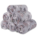 BVAGSS 6 Pack Small Dog Blanket, Super Soft Warm Pet Cover Blankets, Paw Print Puppy Fleece Flannel Blanket for Small Medium Dogs and Cats MW003