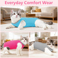 Coppthinktu Cat Recovery Suit Cat Onesie After Surgery, Breathable Cat Surgery Suit for Female Spay/Neuter, Kitten Surgical Recovery Body Suit Cone Alternative for Abdominal Wounds Rose Red Medium