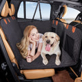 YJGF Back Seat Extender,Dog Seat Cover for Back Seat,Hard Bottom Car Seat Cover for Dogs,Dog Hammock for Car,Back Seat Pet Cover for Dogs(Black,for Car/SUV/Small Truck)