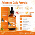 Dog Longevity Support Supplement with NMN, NAD+, CoQ10 & Resveratrol, Daily Liquid Supplement for Dogs, Nanoliposomal Dr