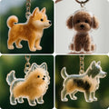 Dog Hair Collector Keychain for Pet Memorial, Cute Poodle Capsule