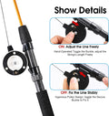 9 PCS Cat Fishing Pole Toy, Retractable Cat Feather Toys with Cat Wand Plush Fish Worm Feathers with Bells Catnip Intera
