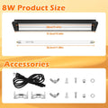 T5 UVB Reptile Light Fixture Combo Kit 8W 10.0 – Complete HO UVB Light for Reptiles with 12.44" Terrarium Hood, Desert U