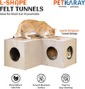 PETKARAY Cat Tunnel, Original Cat Hideaway Cave for Indoor Cats, Large Kitten Play Tubes and Tunnels, Soft Felt Cat Toy 