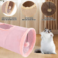 Cat Tunnel,Indoor Cat Play Tube Toys with Play Ball,Durable Collapsible Rabbit Hideaway Tunnel for Kitten,Bunny, Guinea 