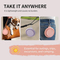 Collapsible Dog Bowls 2-Pack, Portable Travel Dog Bowl with Carabiner, Food-Grade Silicone Pet Bowl for Hiking, Walking 