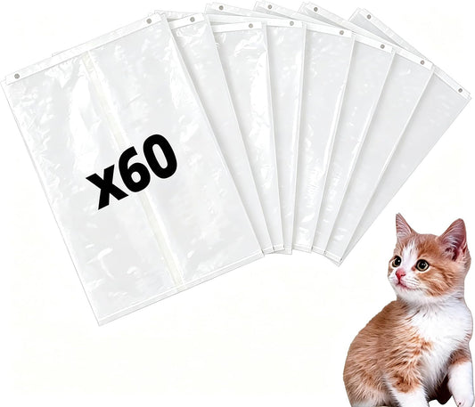 Cat Litter Box Liners for PetSnowy SNOW+ Cat Litter Box, 60 PCS Self-Sealing Waste Drawer Bags for Automatic cat Litter Box (60 Pcs)