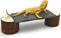 Bearded Dragon Basking Platform,Natural Slate Reptile Basking Rock,L