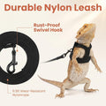 3 Pack Bearded Dragon Harness and Leash Set - Adjustable Escape-Proof