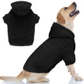 Fuzzy Dog Sweaters for Large Dogs Pet Hoodie Clothes Warm Soft Pet Coats Hooded Sweatshirt Dog Sweaters for Extra Large Dogs(Black-XXL)
