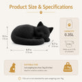 Black Cat Urn for Ashes with Crystal Stones Memorial Keepsake