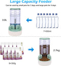 Kacoomi Automatic Dog Cat Feeder and Water Dispenser Gravity Food Feeder and Waterer Set with Pet Food Bowl for Small Me