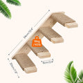 HOOBRO Cat Wall Shelves Set of 2, Wood Wall Mounted 4-Level Cat Wall Steps, Cat Wall Climber Furniture, Cat Climbing Shelves with Jute Scratching Steps, for Cat Perches and Platforms, Nature NL42CS03