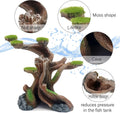 relaqcc Reptile Decor Aquarium Decorations Artificial Moss Resin Fish Tank Rocks Simulation Hollow Tree Leopard Gecko Tr