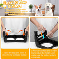 COMESOON Elevated Dog Bowls for Small Medium Dogs, 3 Height Adjustable Raised Stand with 2 Thick 6" Stainless Steel Food