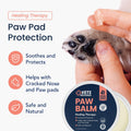 Vets Preferred Paw Balm Pad Protector for Dogs – Dog Paw Balm Soother – Heals, Repairs and Moisturizes Dry Noses and Paws – Ideal for Extreme Weather Season Conditions - 2 Oz