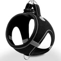 Joytale Small Dog Harness, Breathable Mesh Step-in Vest, Reflective Soft Padded Harnesses Small Sized Dog for Walking, Black, S