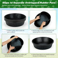 3Pcs Heavy Duty Rubber Feed Pan, 12Q/3Gal Horse Feed Bucket