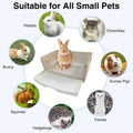 kathson Large Rabbit Litter Box Trainer, Potty Corner Toilet with Drawer Bigger Pet Pan for Adult Hamster, Guinea Pig, F
