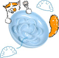 Unbreakable Slow Feeder Bowl for Cats and Small Dogs- Cat Plates for Wet & Dry Food- Melamine Puzzle Cat Bowl for Slow E