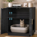 Gitelsnour 30.9'' Litter Box Enclosure Furniture- Hidden Storage, CLB003BK